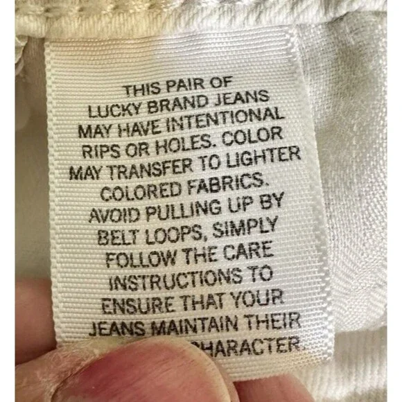 Lucky Brand Skinny Jeans Women's Size 10/30 White Hayden SKINNY Pants Light Wash - Picture 15 of 15